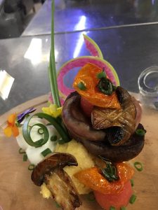 Beef and mushroom dish with vegetables